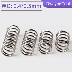 304 stainless steel compression spring, WD: 0.4/0.5mm,OD: 3-10mm,L: 5-50mm, Industrial, Toys, Vending machine ,DIY,Springs