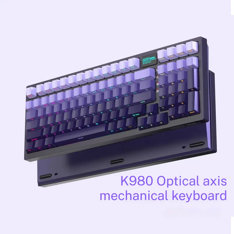 K980 Mechanical Wired Keyboard 98 Key RGB USB Interface Dust Splash Proof Hot Plug Professional Gaming Esports Optical Axis