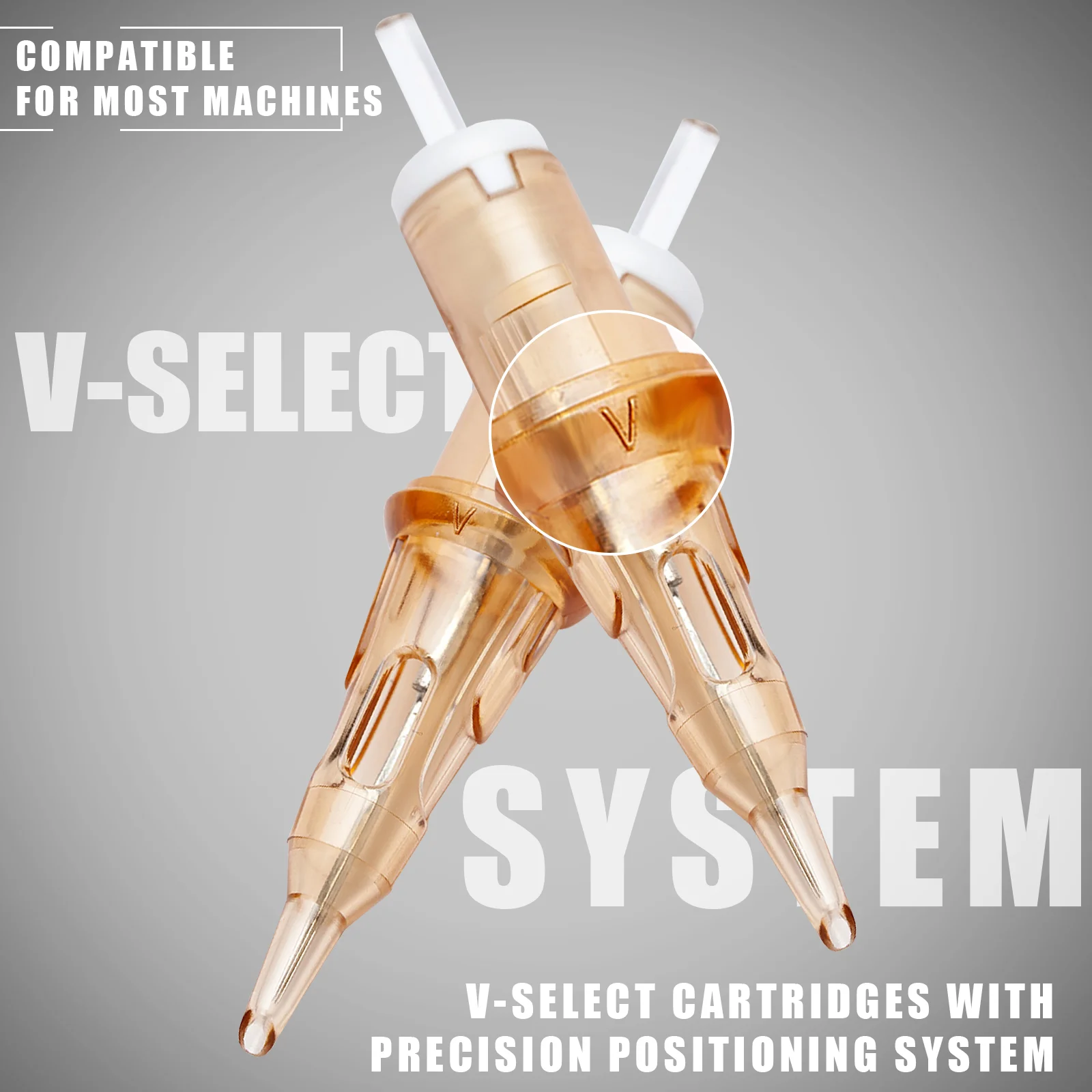 EZ-v-select-agujas para Cartucho de tatuaje, agujas para máquina de tatuaje con revestimiento redondo, #12, 0,35mm, 20 unids/lote por caja