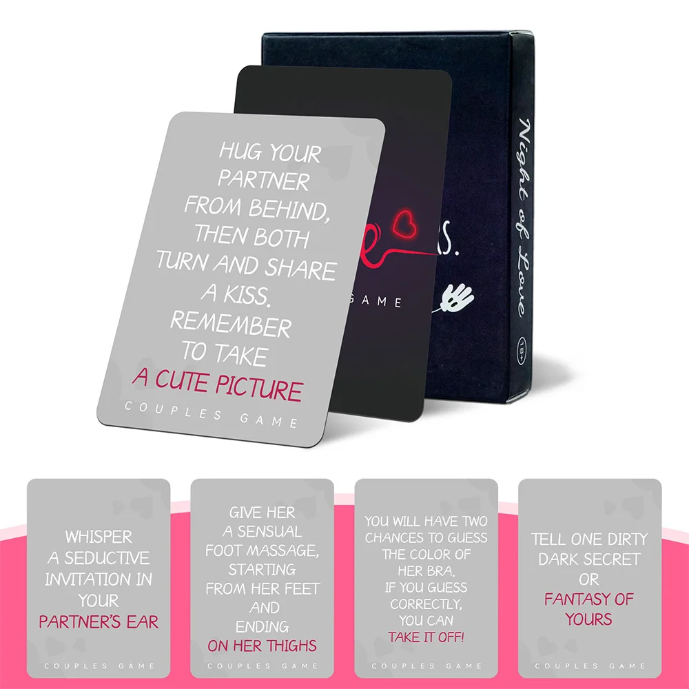 

Карточная игра для пар 1Deck — 50 карточек с флиртующими романтическими заданиями, незаменимые для свиданий, подарок на День святого Валентина