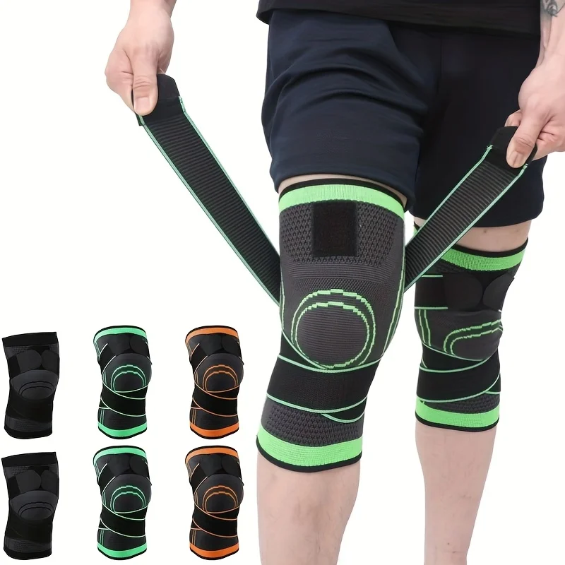 

2 Pcs Sports Knee Brace for Knee Spport Adjustable Compression Knee Sleeve for Men Women Wrap-around Knee Pad for Sport Workout
