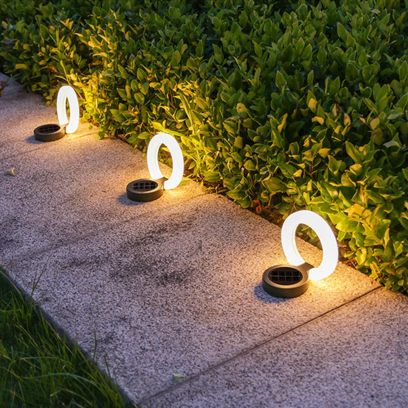 1/4Pack Solar Outdoor Lights,LED Waterproof Atmosphere Light,Warm White Lamp,for Garden Fence Buried Lawn Porch Walkway Decor