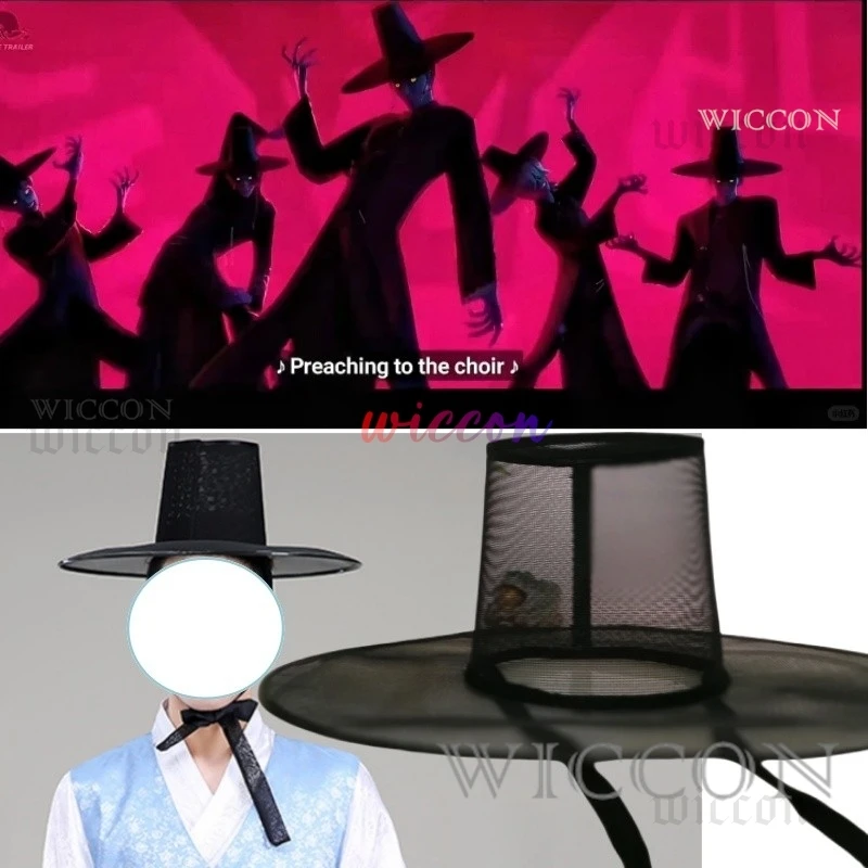 

KPOP Huntrix Saja Boys Jinu Cosplay Hat Stage Korean Official Uniform Hat Demon Hunters Huntrix's Enemies Halloween Accessory