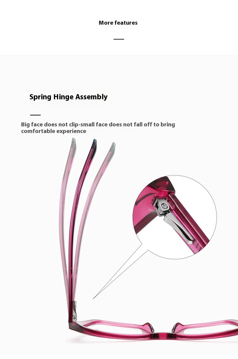 إطارات عين القطة للنساء إطار الموضة حساسة بريق المفصلي الربيع الجمعية شعبية القراءة الضوئية الزجاج البصري