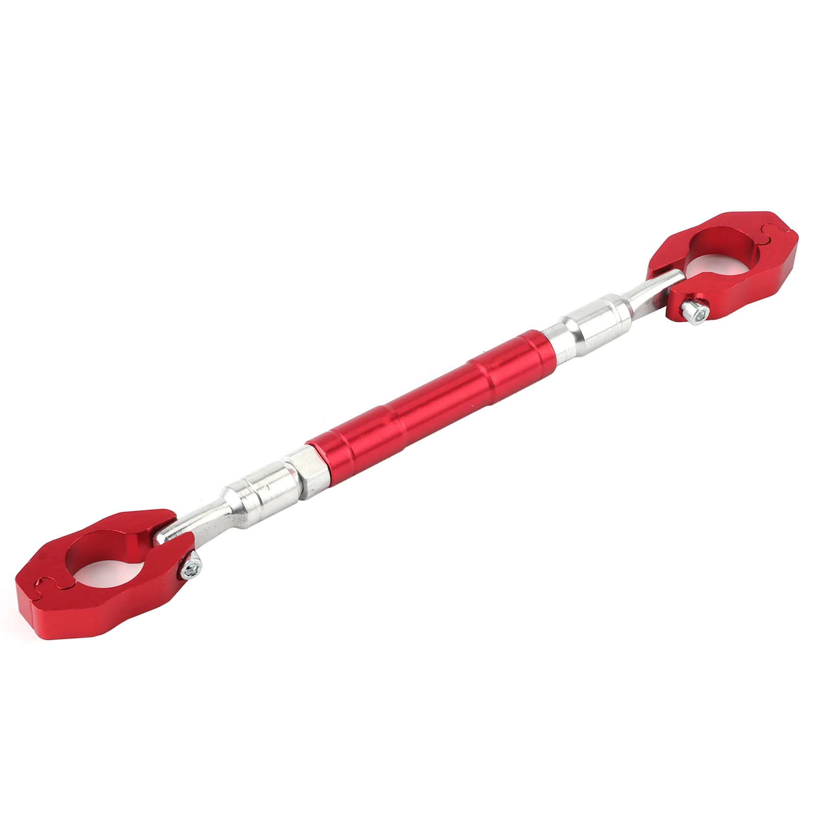 7/8in Motorcycle Handlebar Cross Bar Adjustable Strengthen Balance Lever CNC Aluminum Alloy Universal Red