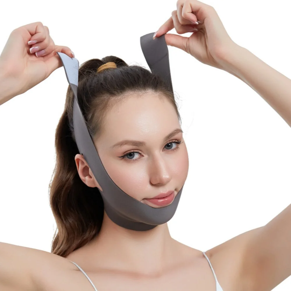 Vendaje de Estiramiento facial en forma de V, máscara de línea en V, medicina deportiva, correa de ajuste de mejillas y barbilla, cinturón de belleza de contorno más delgado para mujeres
