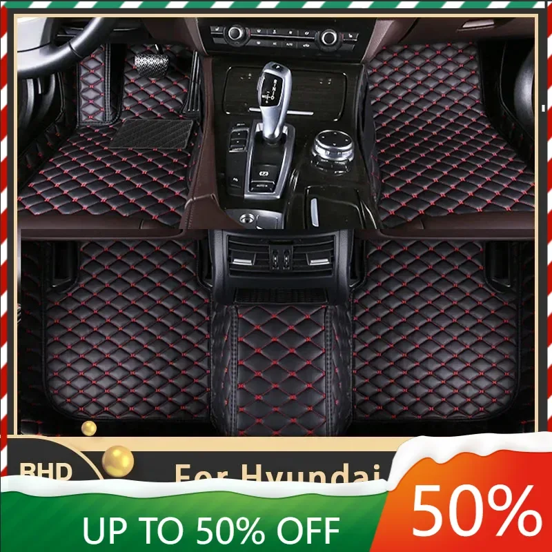 Car Floor Mats For Hyundai Creta Cantus GS GC 2015~2019 Custom Auto Foot Pads Leather Carpet Interior Accessories 2016 2017 2018