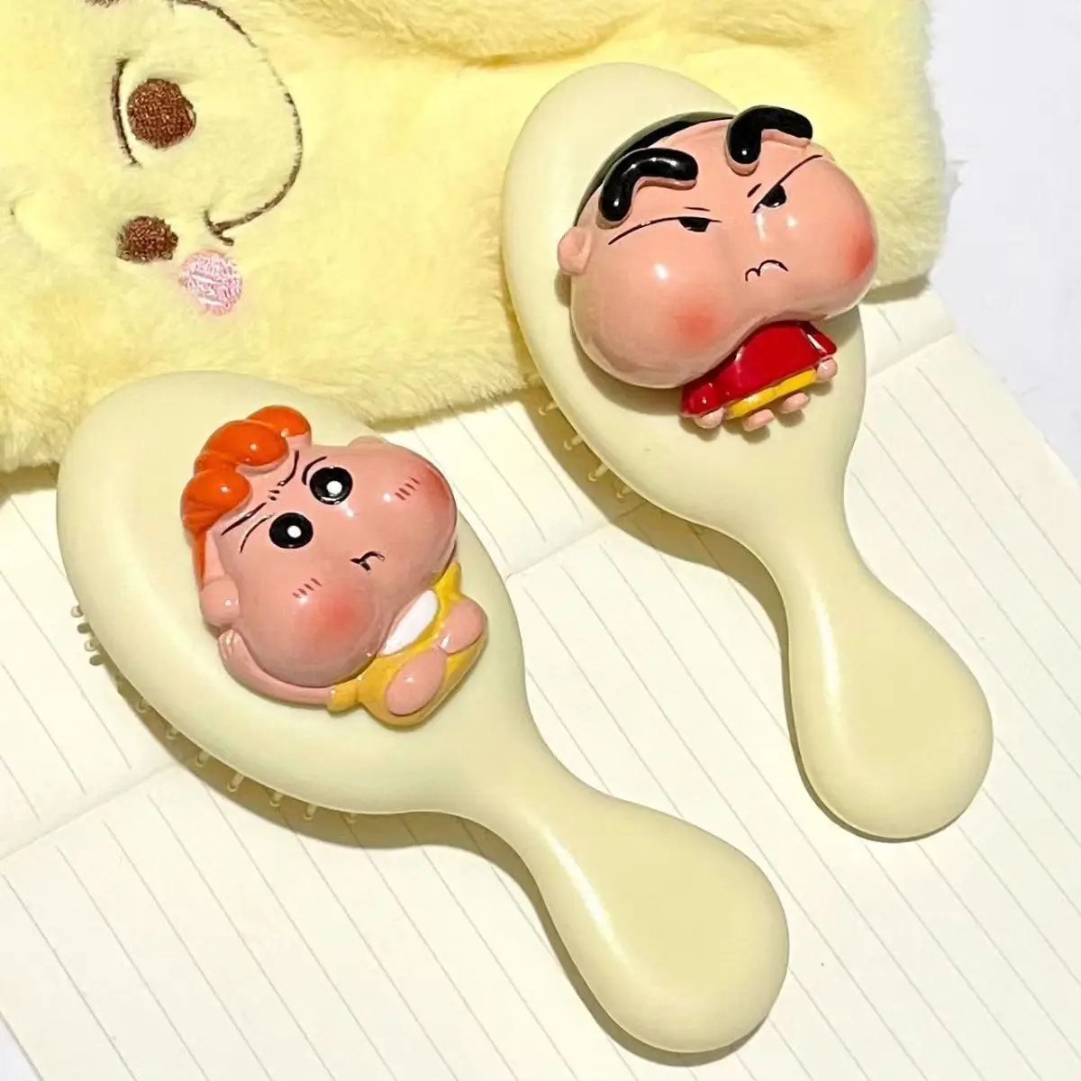 Crayon Shin-chan Cute Mini Air Cushion Hair Brush Portable Scalp Massage Comb Anti-static Detangling Hair Comb For Girls Student