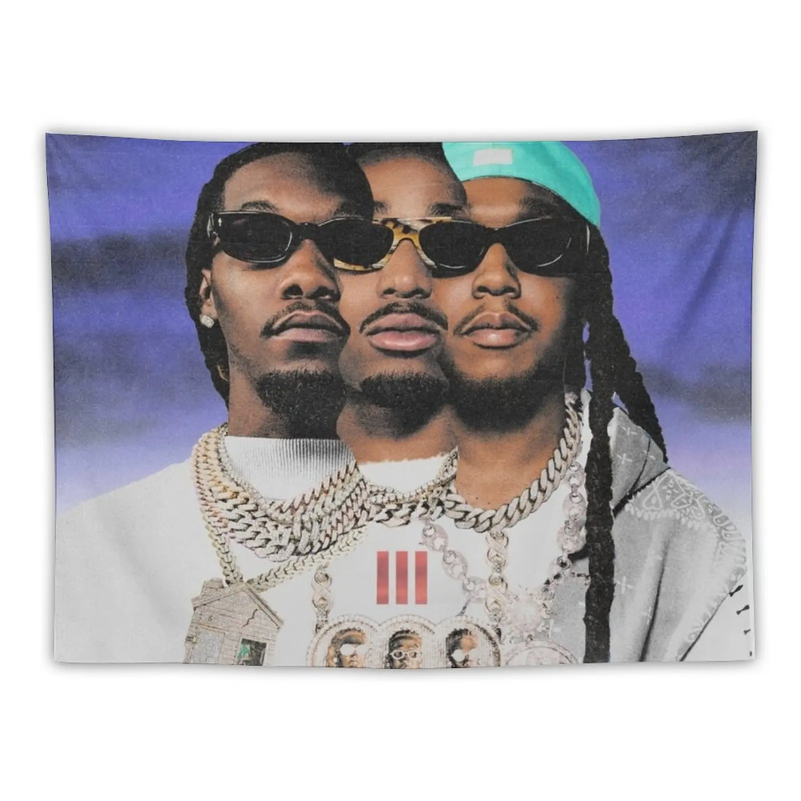 

New Migos - Culture III Tapestry Art Mural Tapestry Wall Hanging Funny Tapestry Home Decor Aesthetic