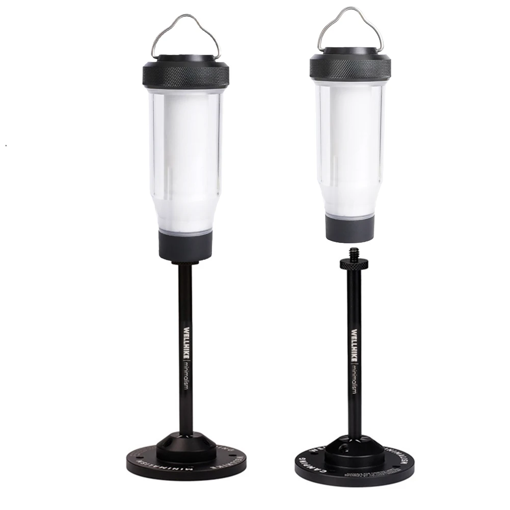 

Лампа для кемпинга, 2000 мАч, перезаряжаемая через Type-C, 160 лм, атмосферный свет, водонепроницаемость IPX4, с подставкой из алюминиевого сплава для походов и рыбалки