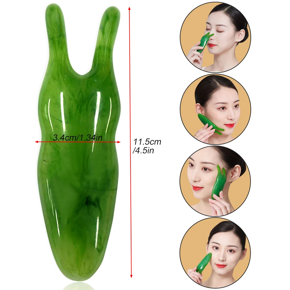 Gua Sha 얼굴 도구, 얼굴용 Guasha 도구, 코, 얼굴 및 몸용 마사지 도구, 비염 완화, 긴장 완화 및 붓기 감소