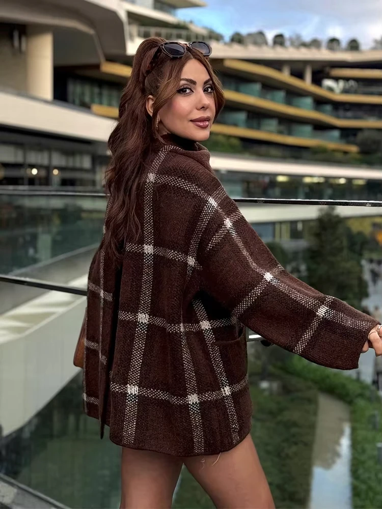 MUJER منقوشة وشاح معاطف للنساء الشتاء مفتوحة معطف طويل المرأة خمر المرأة خندق معطف الشارع الشهير جديد في معاطف وسترات