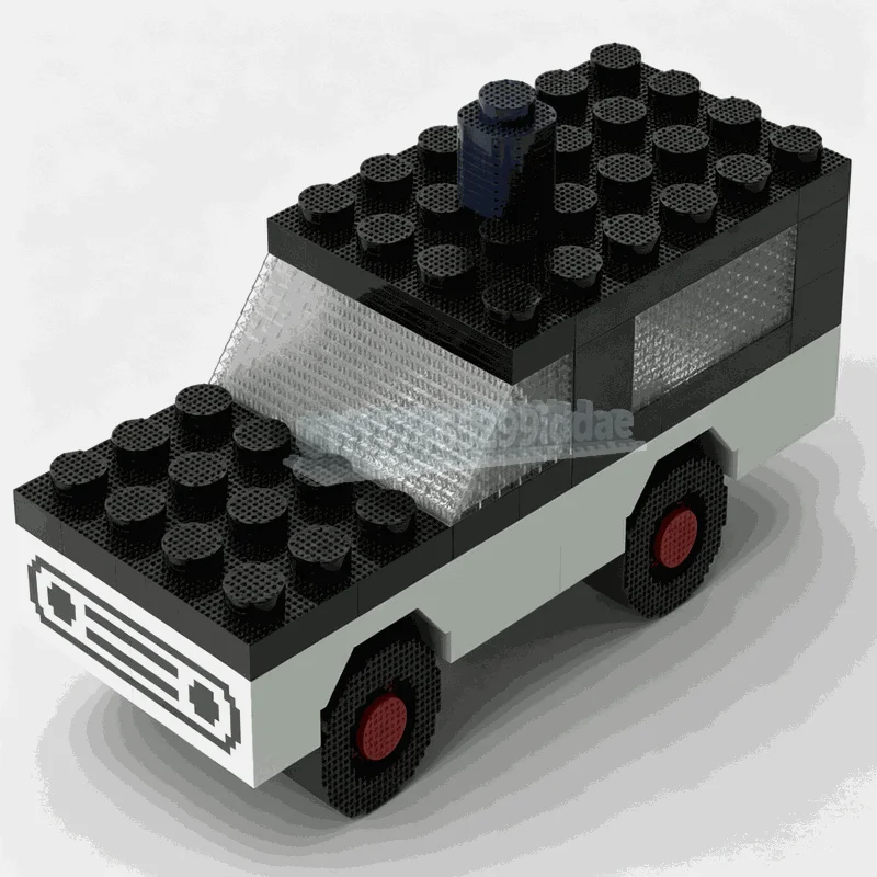 5082PCS Oversized Classic City Patrol Van Building Blocks Retro Emergency Vehicle Model DIY Assembly Creative Collection Gifts