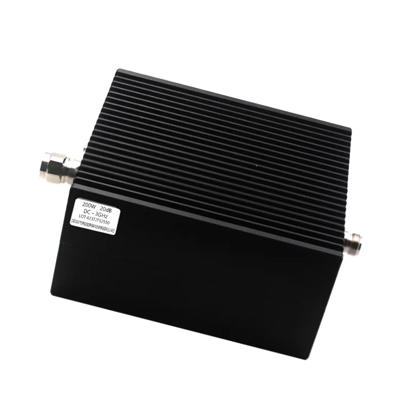 200W attenuator 1/6/10/20/40-60 dB N type coaxial fixed high power attenuator DC-3/4GHz