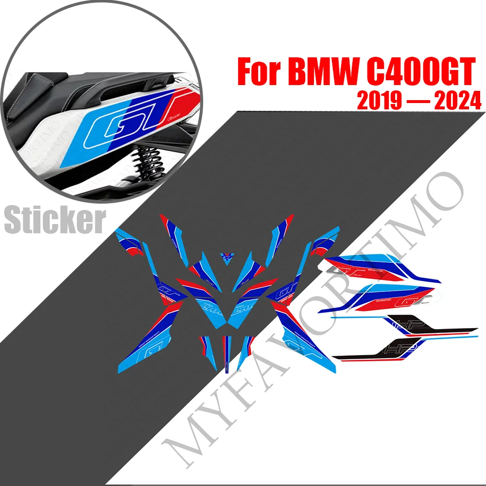 

For BMW C400GT Motorcycle Fuel Tank Pad Sticker Moto PVC Decals Accessories BMWC400GT 2019-2024
