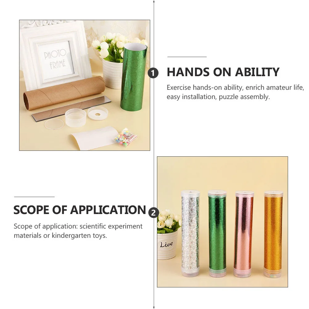 3Sets Kaleidoscope DIY Materials Kits Educational Science Developmental for Kids Creativity Imagination Kaleidoscope Making Kit