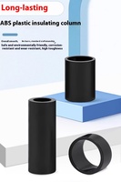 Plastic Straight Column Isolation Insulation Gasket Hollow Thickened Screw Sleeve Gasket  M5 M6 M7 M9 M11 M14 Black ABS