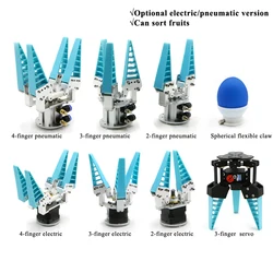 Grote Belasting Pneumatische Elektrische Servo Flexibele Robot Klauw Motor Bionische Flexibele Mechanische 2/3/4 Vingers Voor Industriële Robotarm