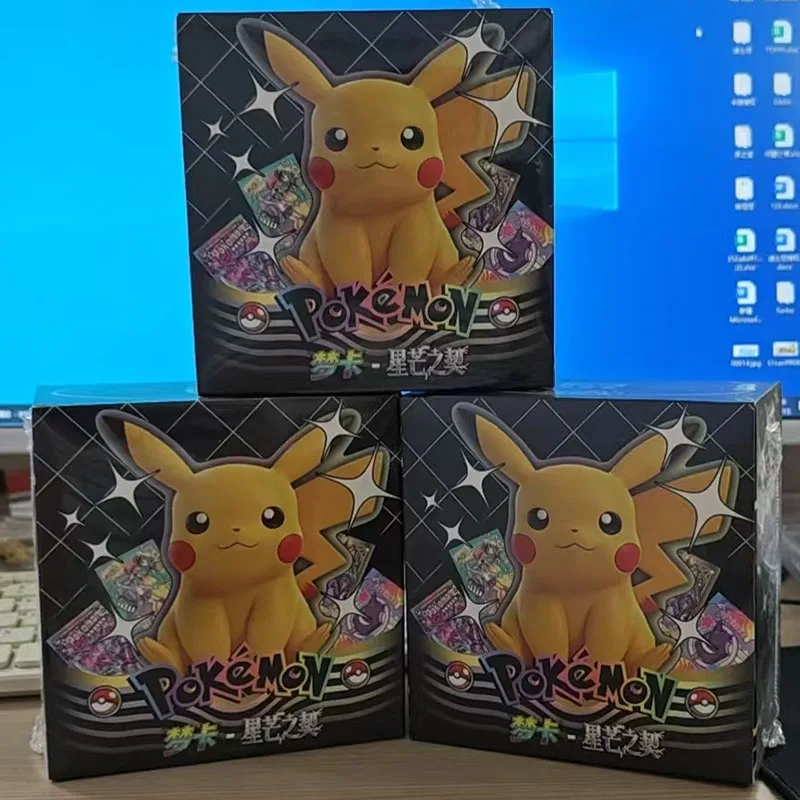 New Original Pokémon Anime Peripheral Collection Cards Vol.2 Rare Anime Character Collectible Card Toy Holiday Gift 1Box 2Boxes