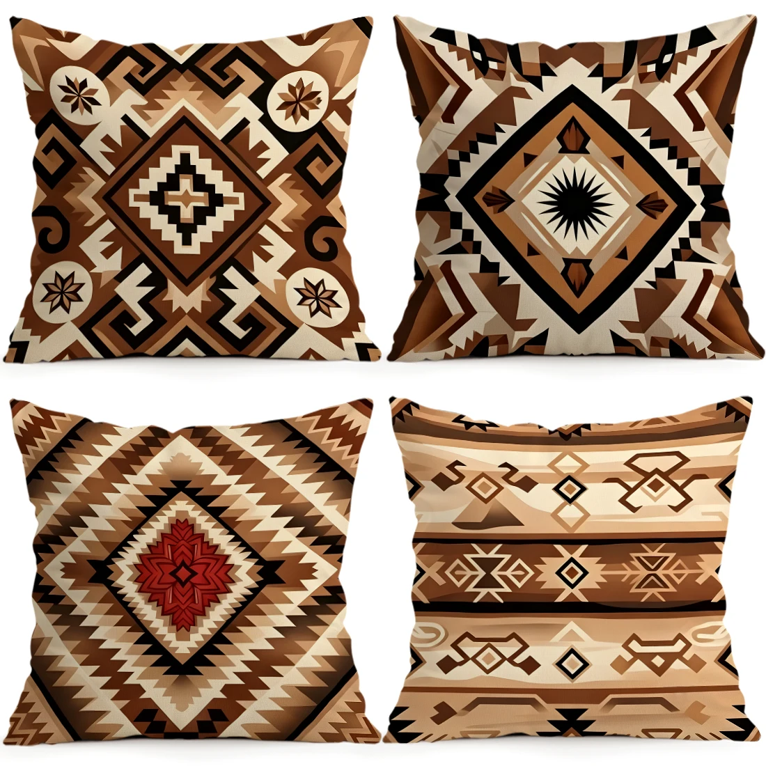 Ethnic Geometry Tribe Pillowcase Printed Polyester 40/45/50cm Throw Pillowcover Decorative Sofa Cushion Pillowslip Home Decor