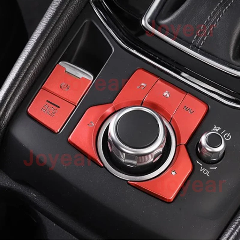 

For Mazda CX5 CX-5 2015-2022 Car Electronic Handbrake Gear Switch Aluminum Frame One-button Start Cover Interior Accessories