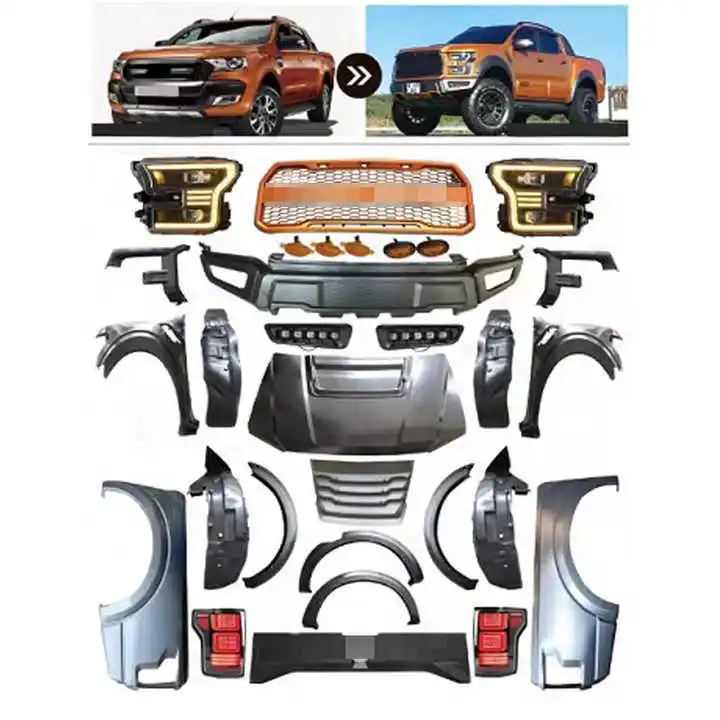 High Quality Accessory Car Ford Ranger Modified Body Kit 2012-2021 Upgraded to F150