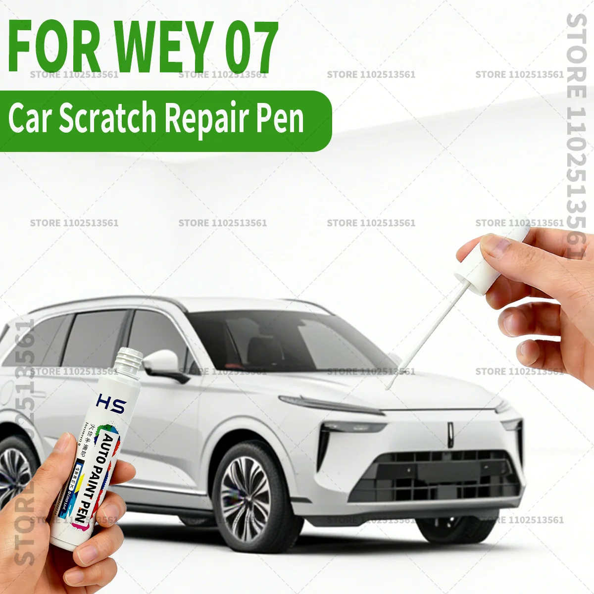 

Карандаш для ремонта автомобильной краски, средство для удаления царапин, аксессуары для авто, черный, перламутрово-белый, синий, зеленый, серый, золотой для WEY 07