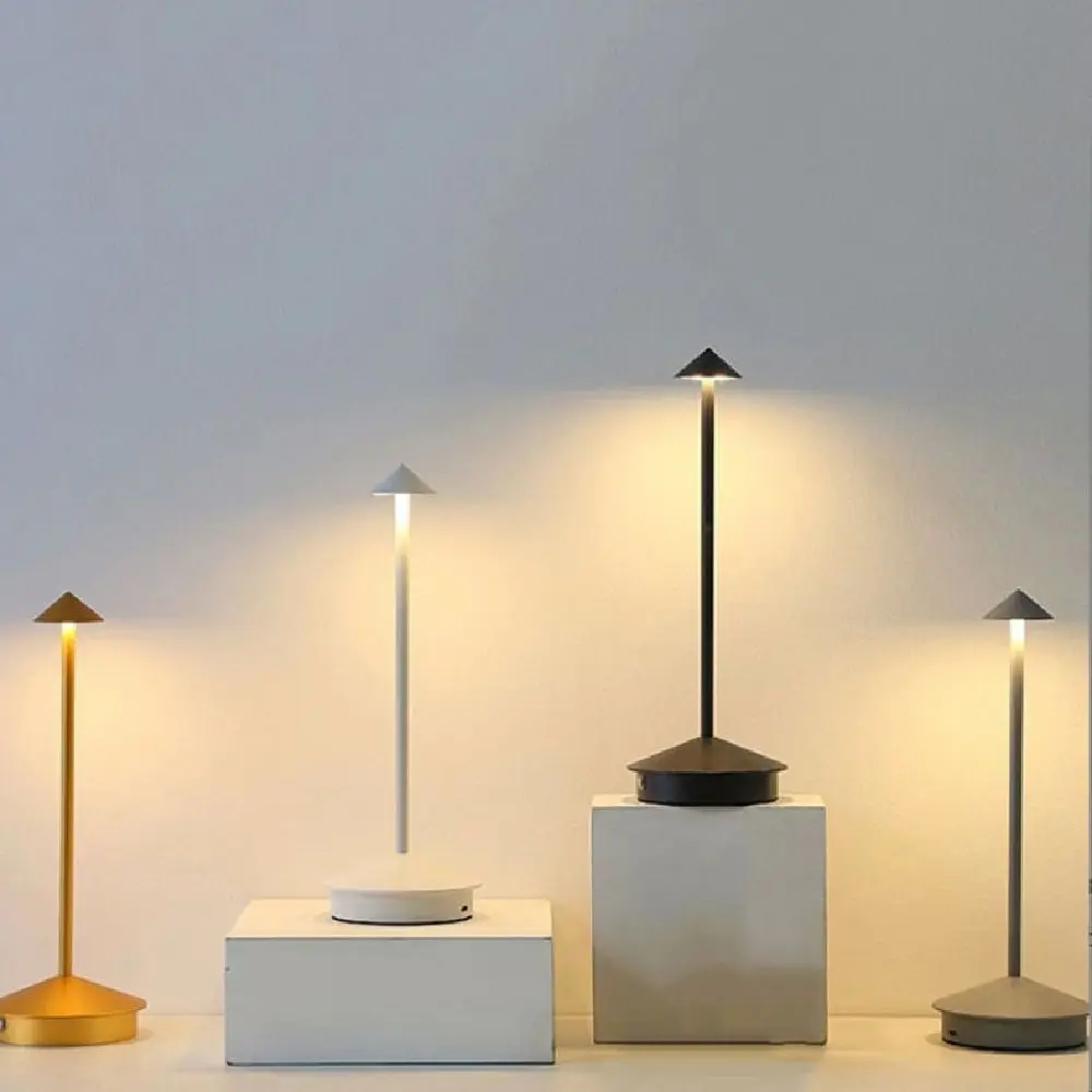 

Cone Head Design LED Table Lamp Touch Control 3 Color Lights Retro Desk Lamp Dimming Creative Night Lights Bar Decor
