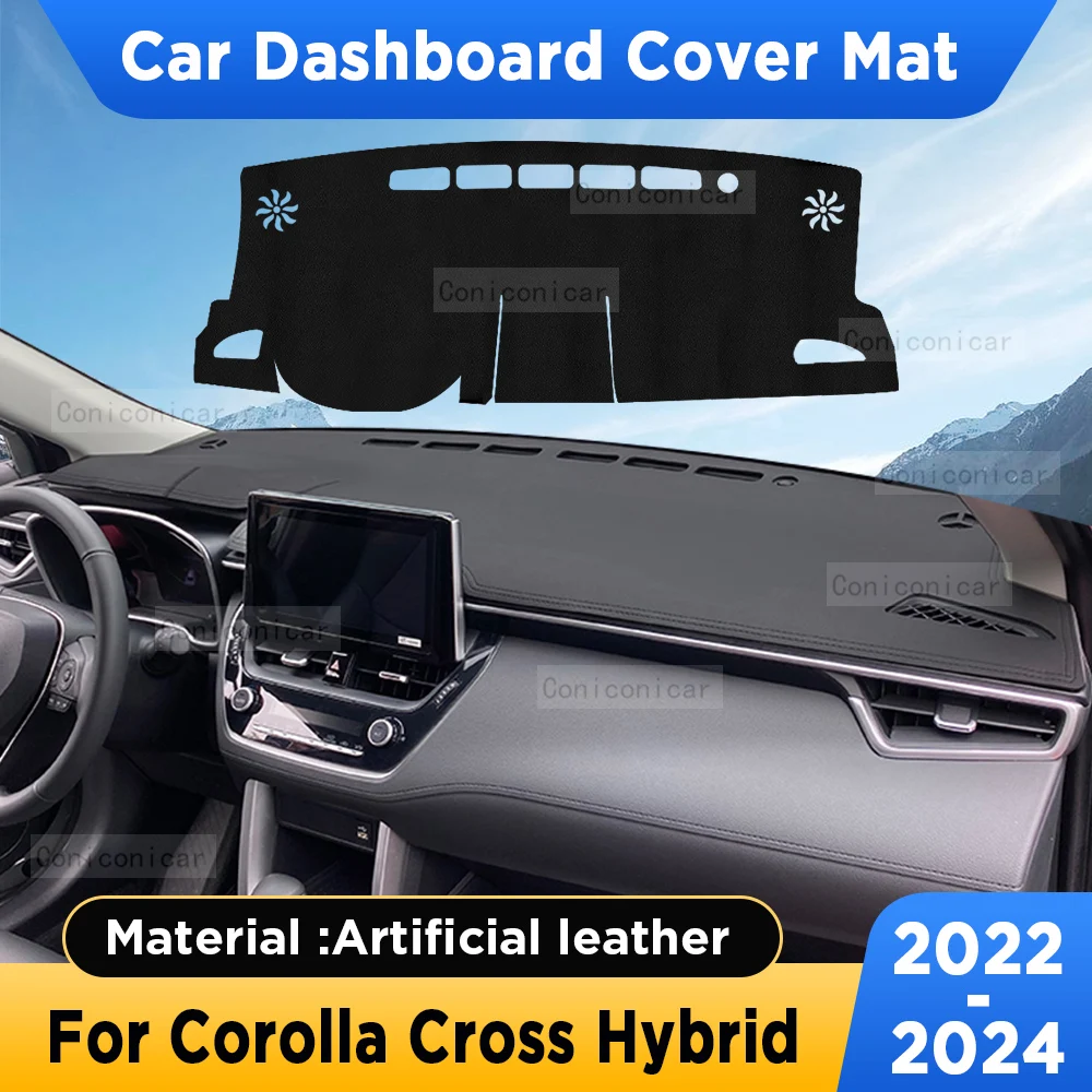 

For TOYOTA Corolla Cross 2022-2024 Car Dashboard Cover Mat Sun Shade Cushion Pad Artificial Leather Rug Panel Mat Accessories