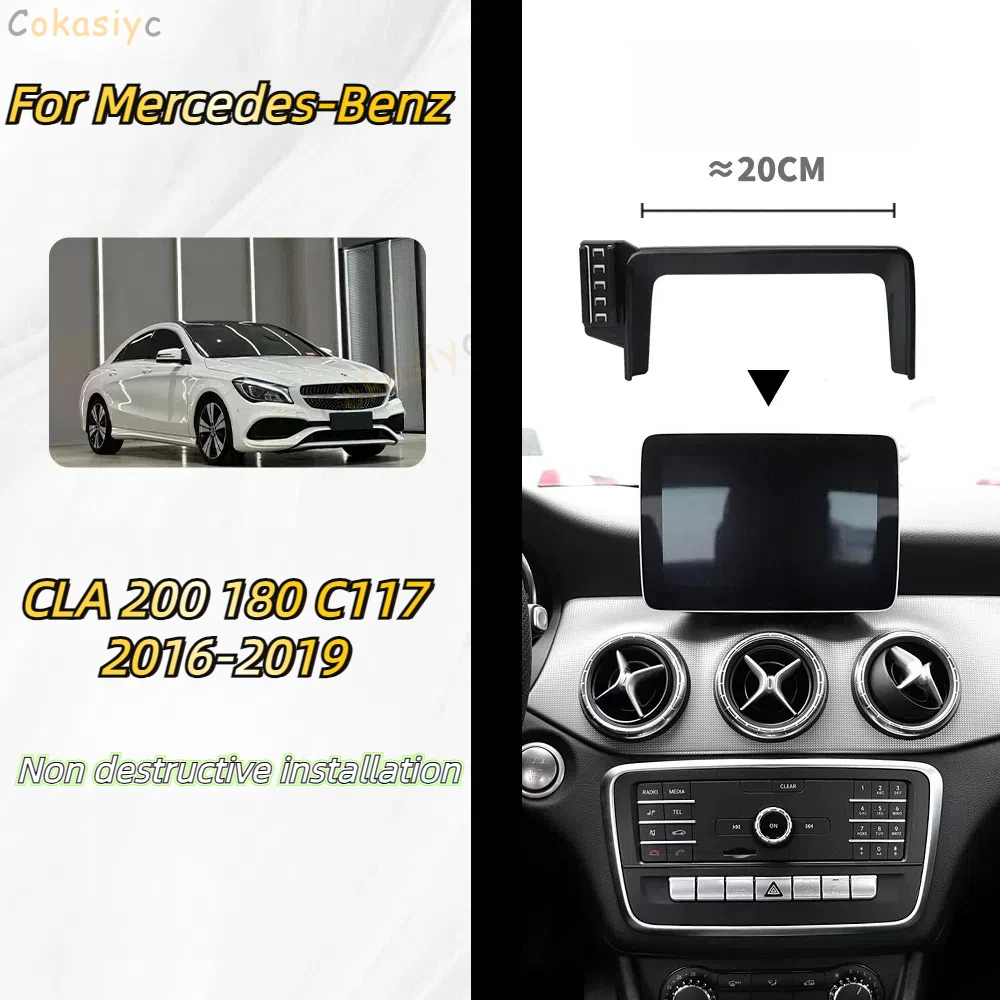 Car Mobile Cell Stand For Mercedes-Benz CLA 200 180 C117 2016~2019 2018 Air Vent Clip Phone Bracket Gravity Holder Accessories