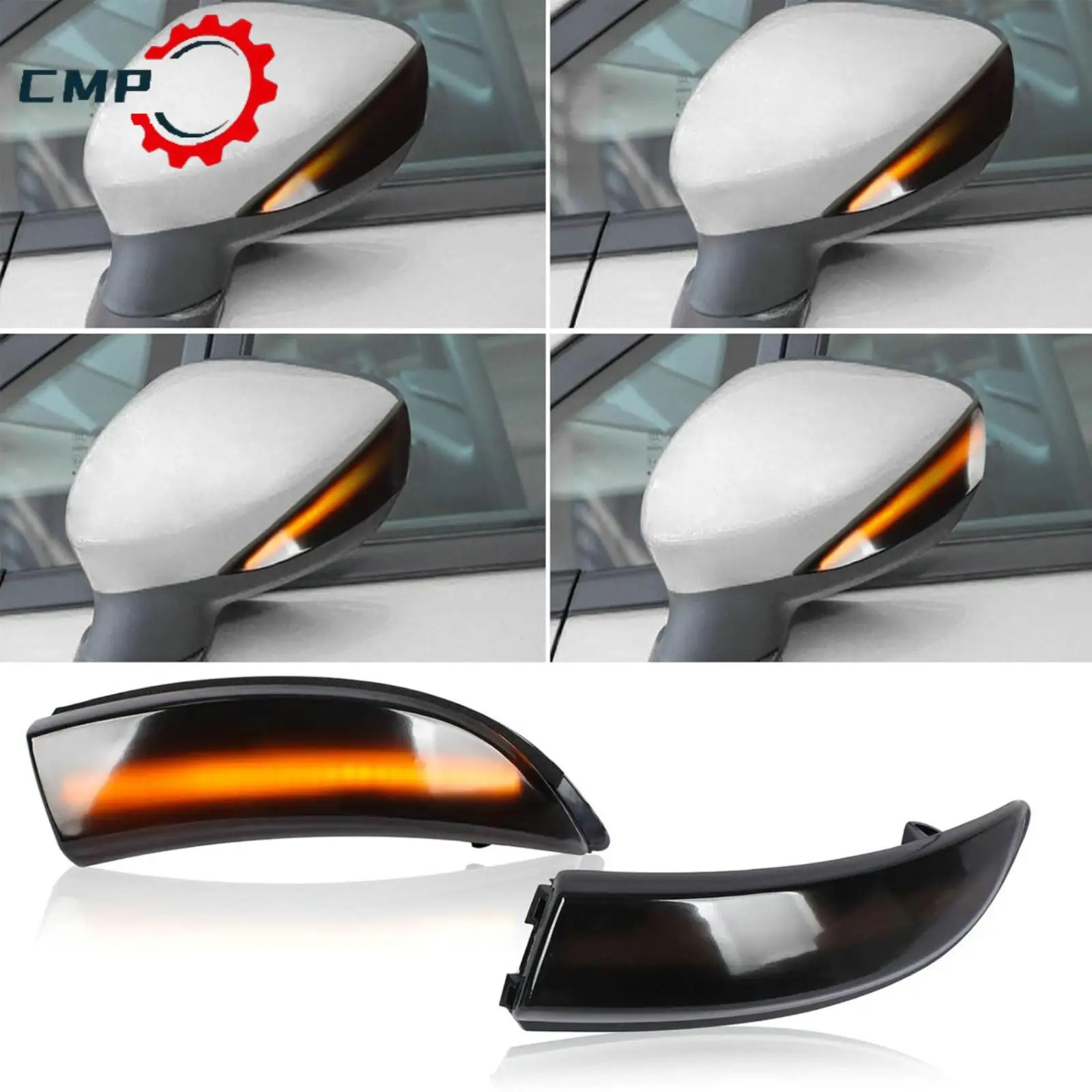 

2 шт./компл. светодиодные зеркальные указатели поворота, замена для Ford Fiesta MK7 2008-2017, автомобильные светодиодные зеркальные указатели поворота в сборе