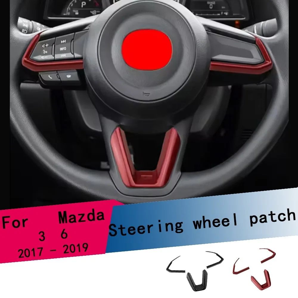

For Mazda 3 6 CX3 CX-3 CX-5 CX5 CX8 CX 9 Axela ATENZA 2017 2018 2019 3Pcs Car Steering Wheel Trim Sequins Cover Sticker