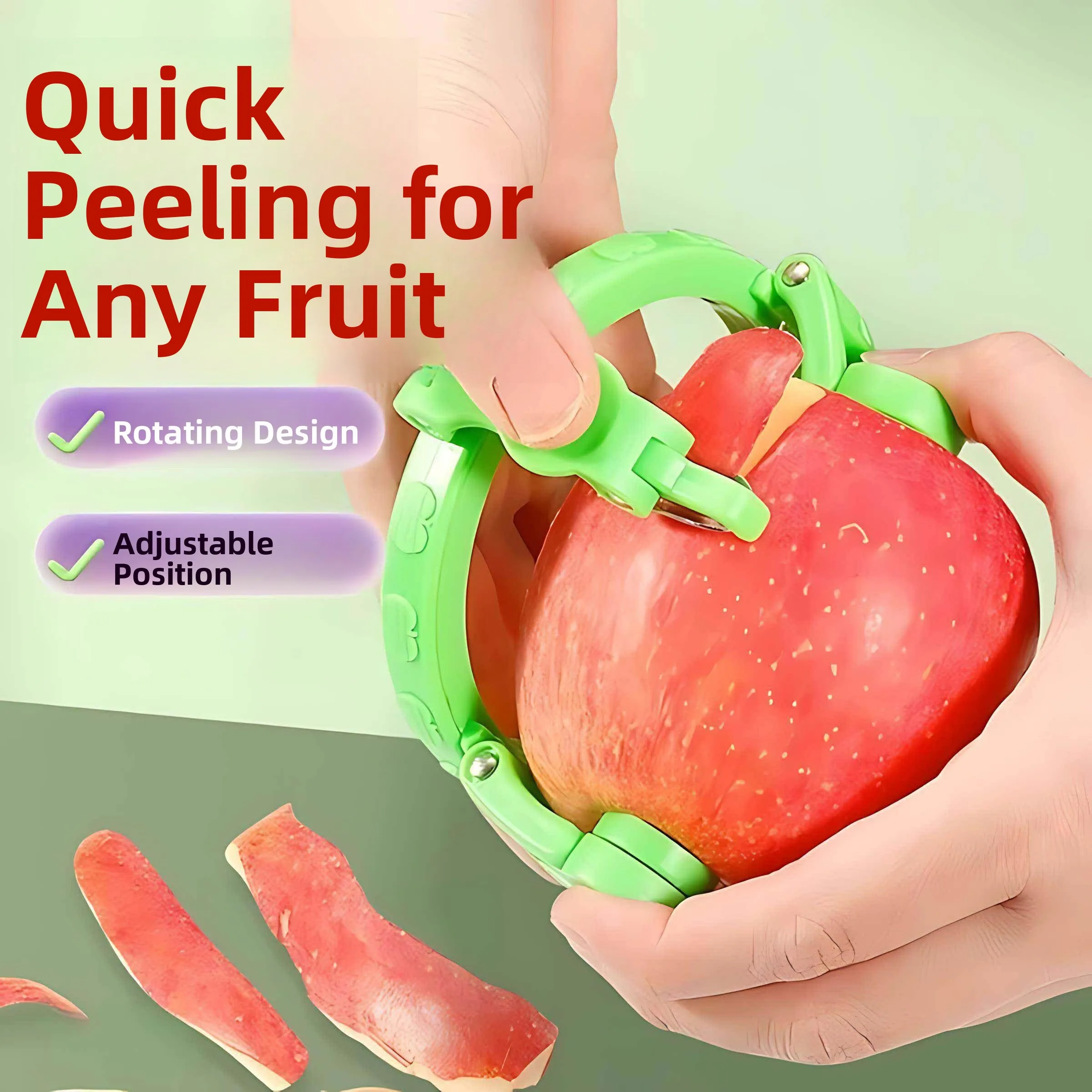 New Model Fruit Peeler Tool  Pear Skin Scraper Kitchen Gadgets Multifunctional Home Use Positive Rich Fruit Cutter