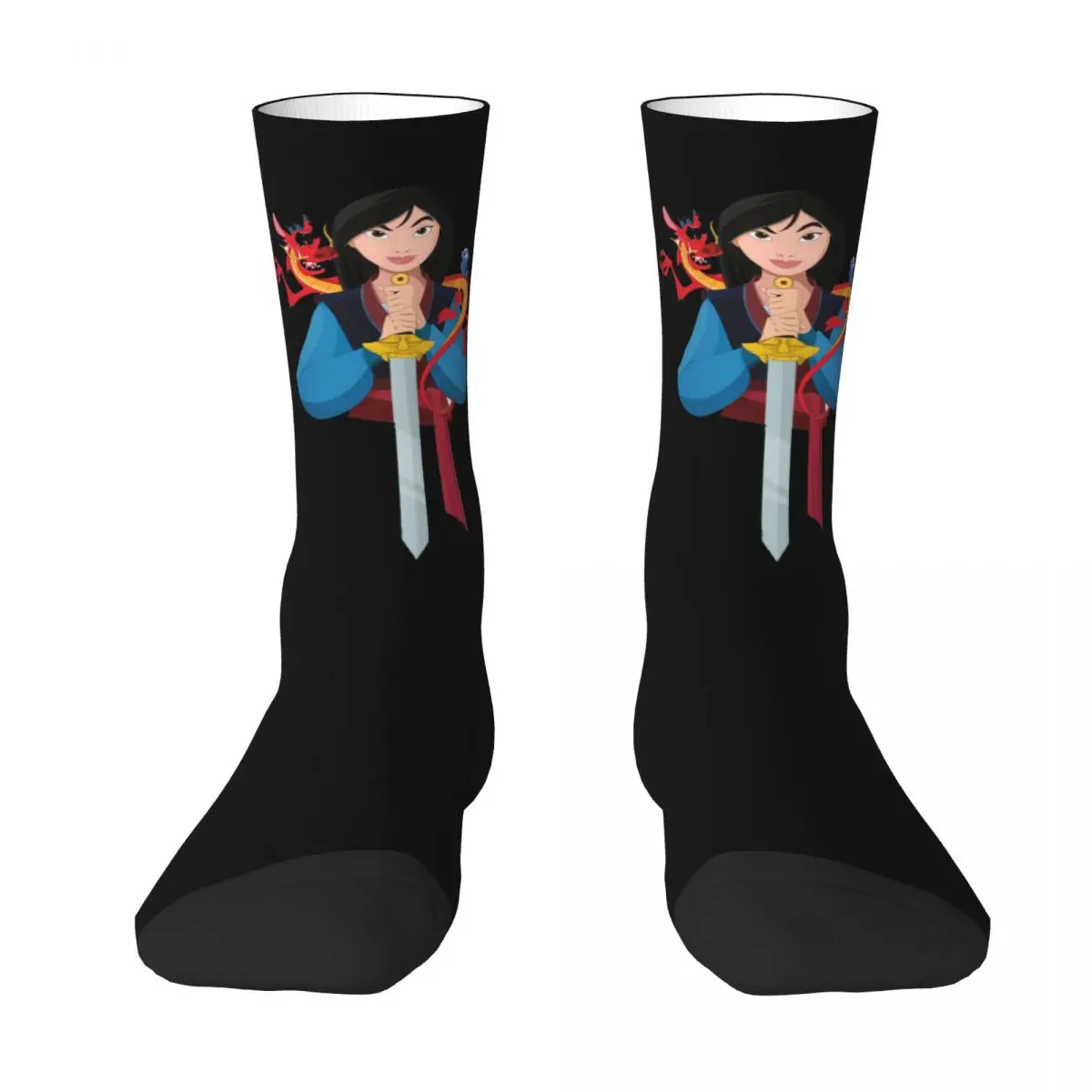 Mulan Stockings Graphic Gothic Socks Winter Non-Slip Socks Adults Men Cycling Comfortable Socks