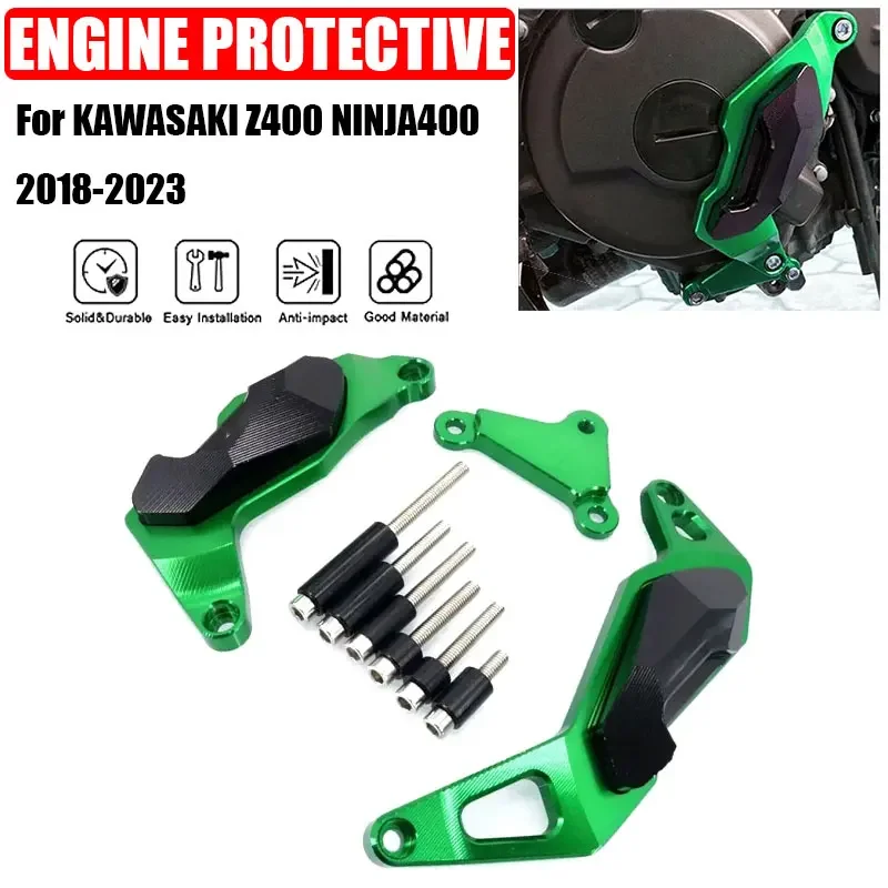 

Motorcycle CNC Engine Protective Cover Fairing Guard Sliders Crash Pad For KAWASAKI Z400 NINJA400 Ninja 400 Z 400 2018-2023