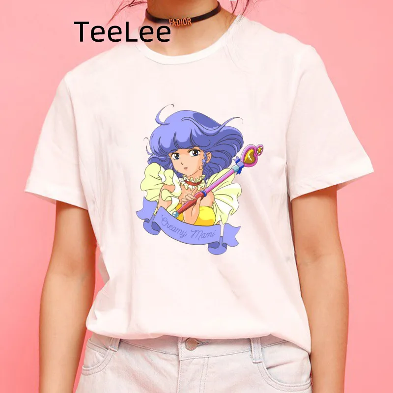 Kawaii Girl T Shirts Cute Cartoon Creamy Mami Printing y2k T Shirts Female Short Sleeve Tops Tee Ladies Shirts Clothing