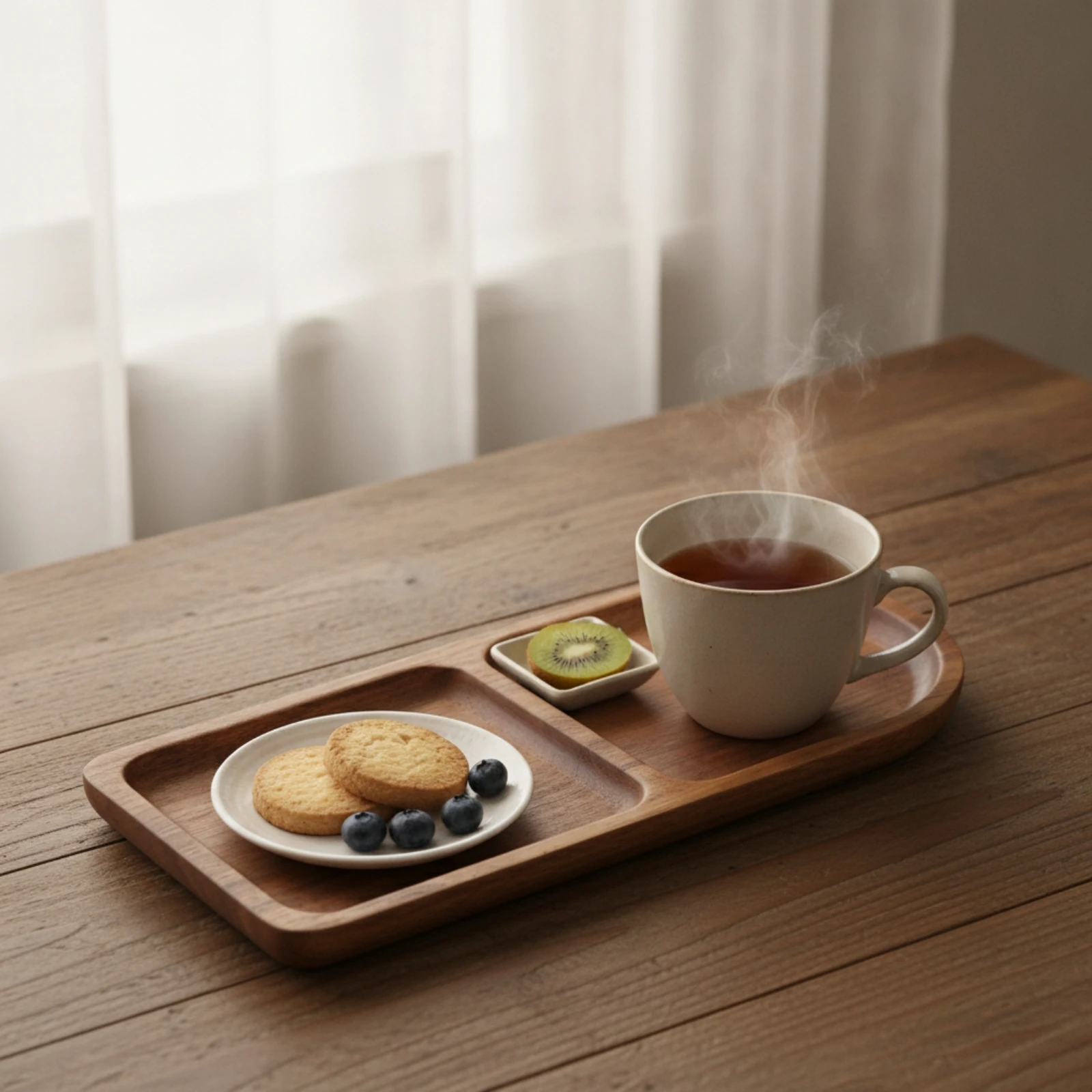 Divided Serving Tray Natural S - đánh giá và giá Wooden Serving Tray