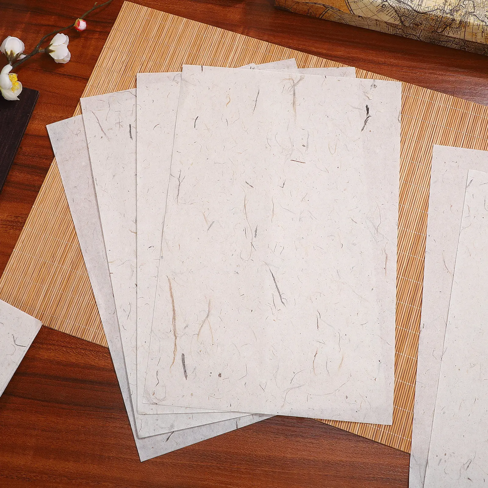 60pcs Traditional Chinese Xuan Paper for Calligraphy & Painting – Handmade, Ink-Friendly, Smooth Surface
