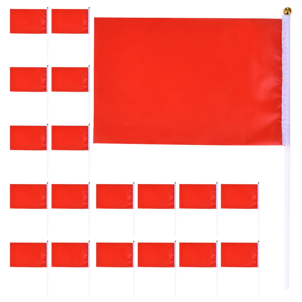 

25Pcs Solid Color Handheld Flags Small Plain Polyester Flags for Sports Events Parades Parties Celebrations Plain Flag