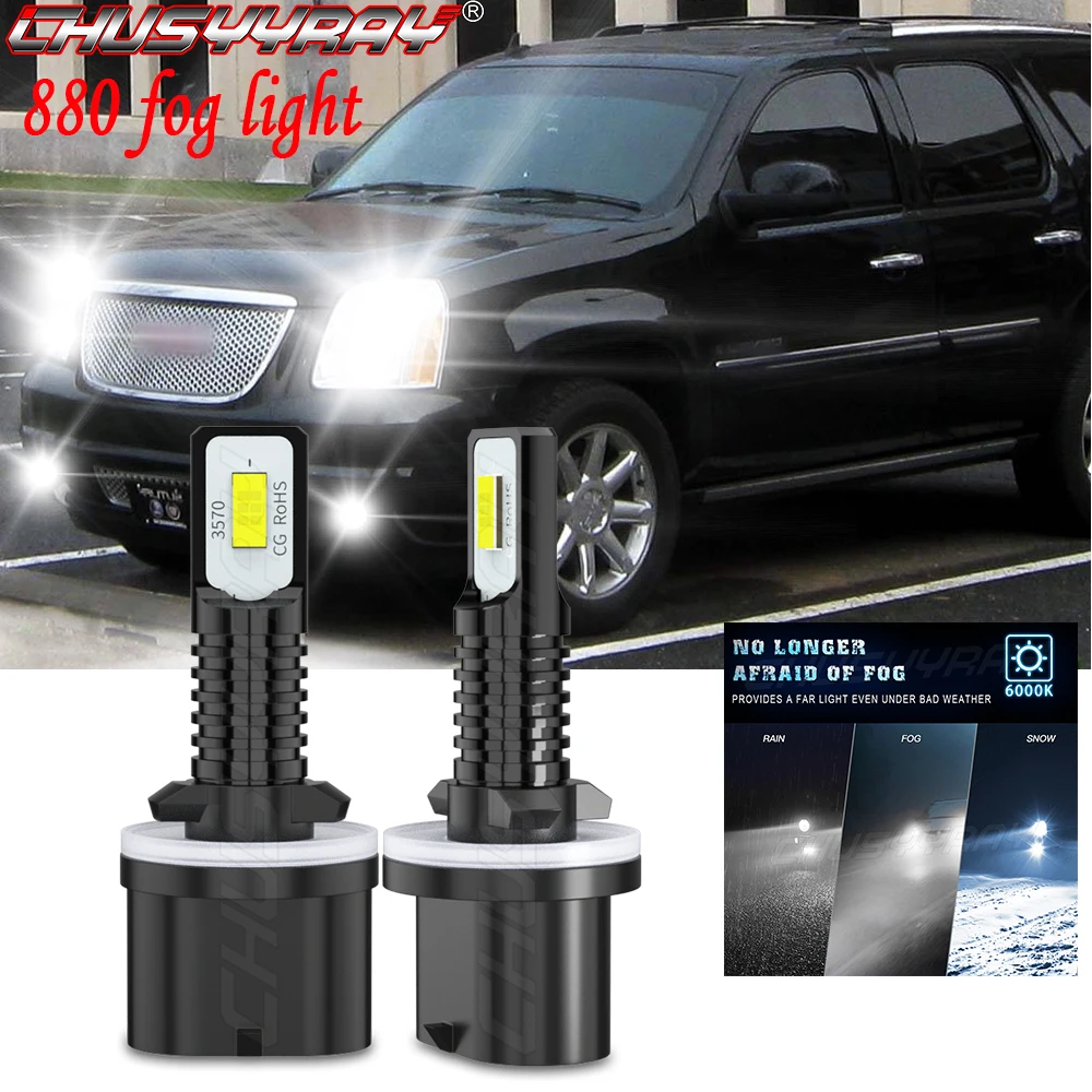 

CHUSYYRAY 2x 880 Led Fog Light Compatible For GMC Yukon XL1500 2500 2000-2006 Bulbs 892 893 899 890 Replacement Bulbs Car Lights