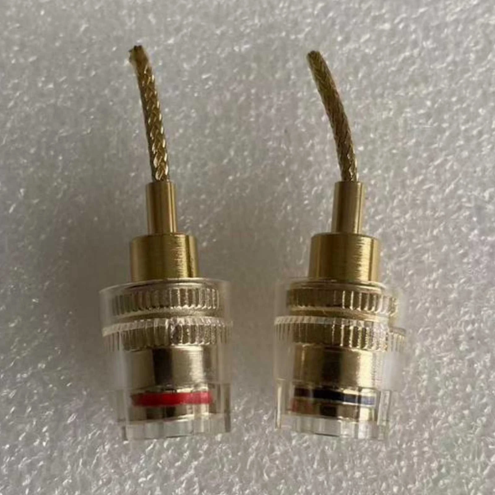 4 buah/Set 2mm Pin ke 4mm pisang perempuan OFC murni tembaga berlapis emas 24K steker kabel untuk HiFI DIY kawat konektor Speaker terminal