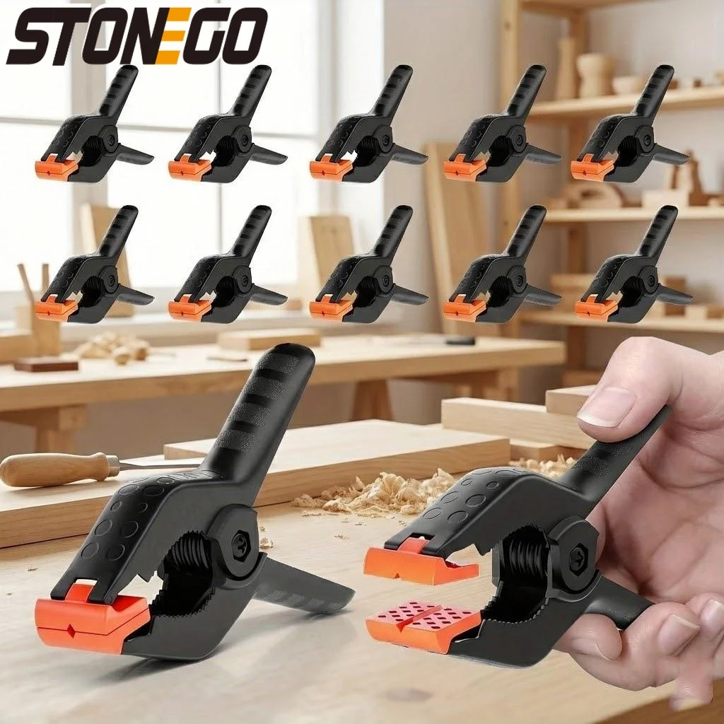 10Pcs 2inch 4inch Multipurpose Plastic Spring Clamps Rustproof Strong Grip DIY Woodworking Crafting