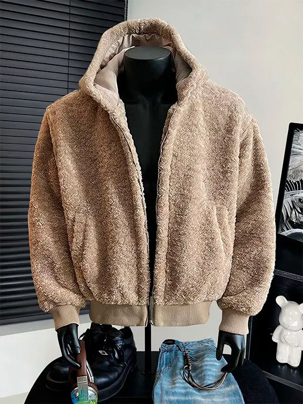 

Мужская зимняя утепленная толстовка-кардиган на молнии из американского повседневного хлопкового вельвета, теплая, класса люкс