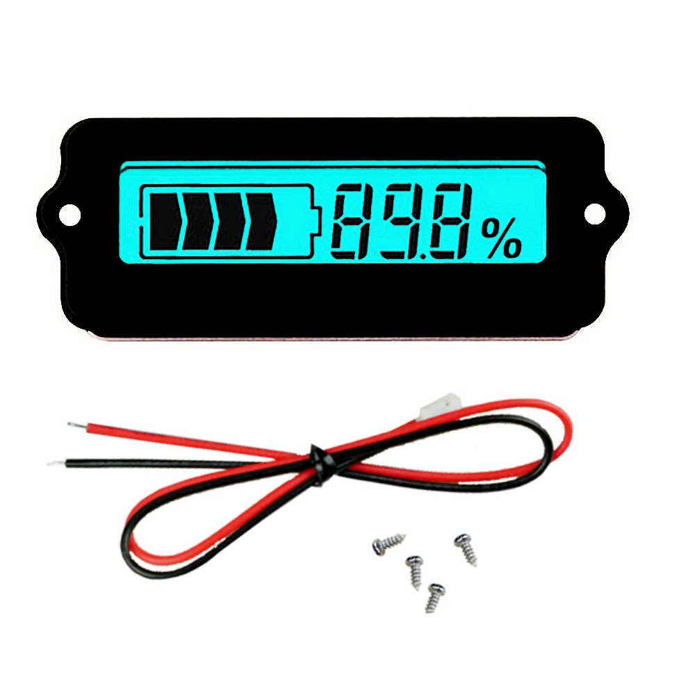 LY6W 12V 24V 36V 48V Lead Acid Battery Capacity Indicator LCD Digital Display Meter Lithium Battery Power Level Detector Tester