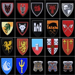 Medieval Bat Wolf Castle Soldier Knight Building Blocks Rome Vest Shield Armor Figure Accessories Military MOC Bricks Toys Gifts