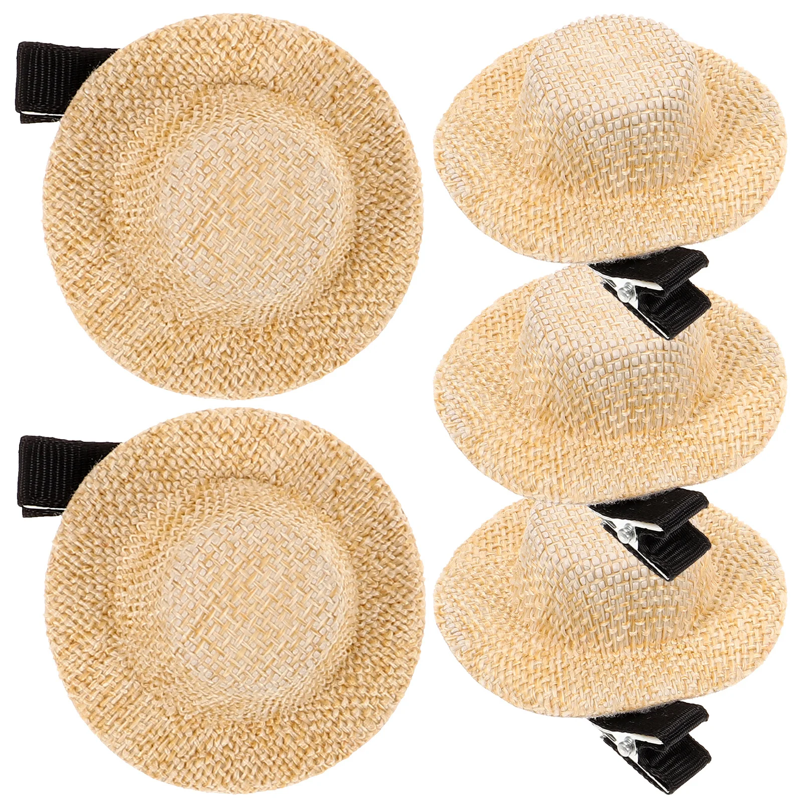 

5Pcs Mini Hat Hair Clips Cute Fabric Hair Accessories for Birthday Party Holiday Festival Decorative Clips