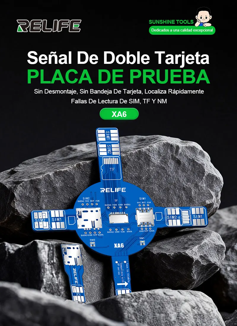 

RELIFE XA6 Dual Card Signal Testing Board Suitable for iP Series (dual SIM models) and Mainstream Android Phones