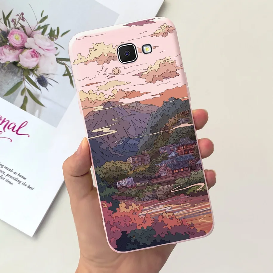 For Samsung Galaxy J7 Prime Case SM-G610F Shockproof Cover Fashion Flower Soft Silicone Phone Cases For Samsung J2 J5 Prime Capa