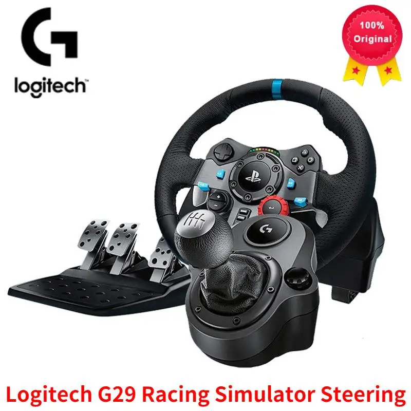 Top! Logitech G29 Game Steering Racing Simulator Steering Wheel with PC / PS4 Feedback Handbrake Gear Lever Nintendo Switch