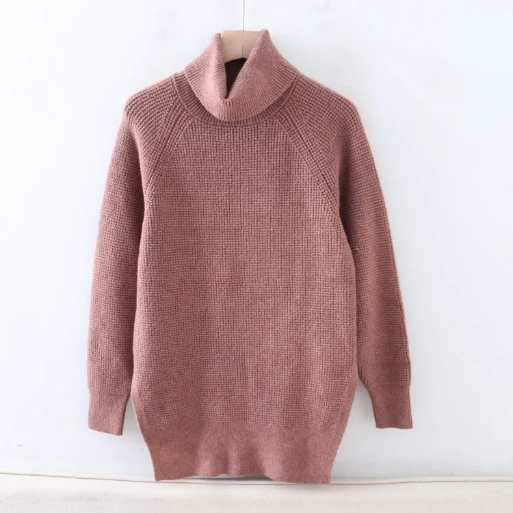 

Женский свободный длинный свитер Све средней длины, эластичный, хорошее тепло, A0308, простой, откидной, высокий ...